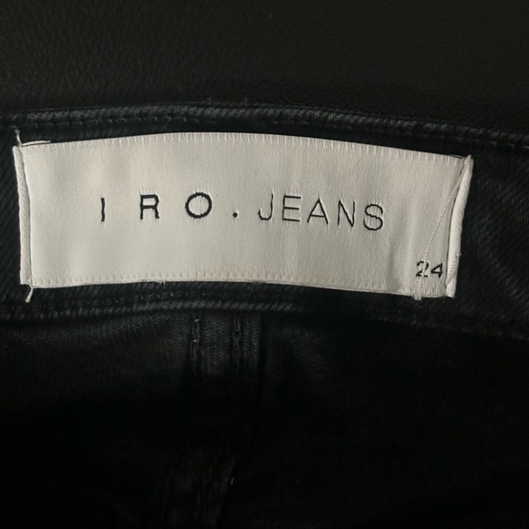 IRO EVASE Freddy Black Flare  Jeans Low Rise size 24 - Picture 10 of 11